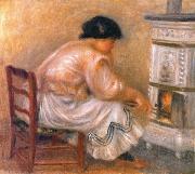 Pierre-Auguste Renoir Femme au coin du poele Spain oil painting artist